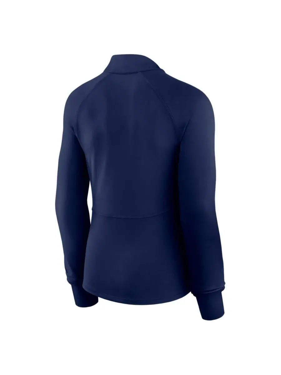 Женская толстовка с четверть-застежкой Elements Raglan Tri-Blend Fanatics — изображение 3 из 5, темно-синий