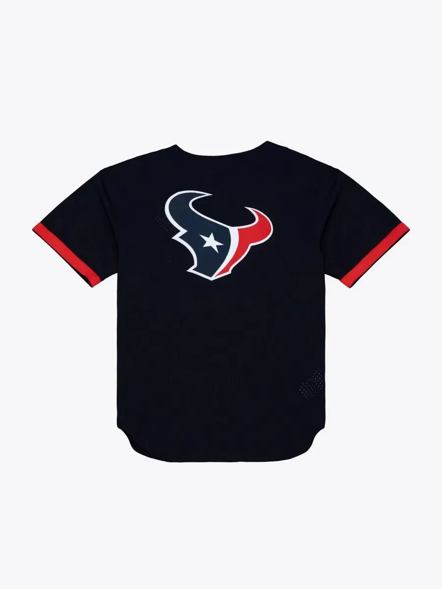 Джерси с принтом Houston Texans Head Coach Mesh Full-Button Fashion Mitchell & Ness — изображение 4 из 4, темно-синий