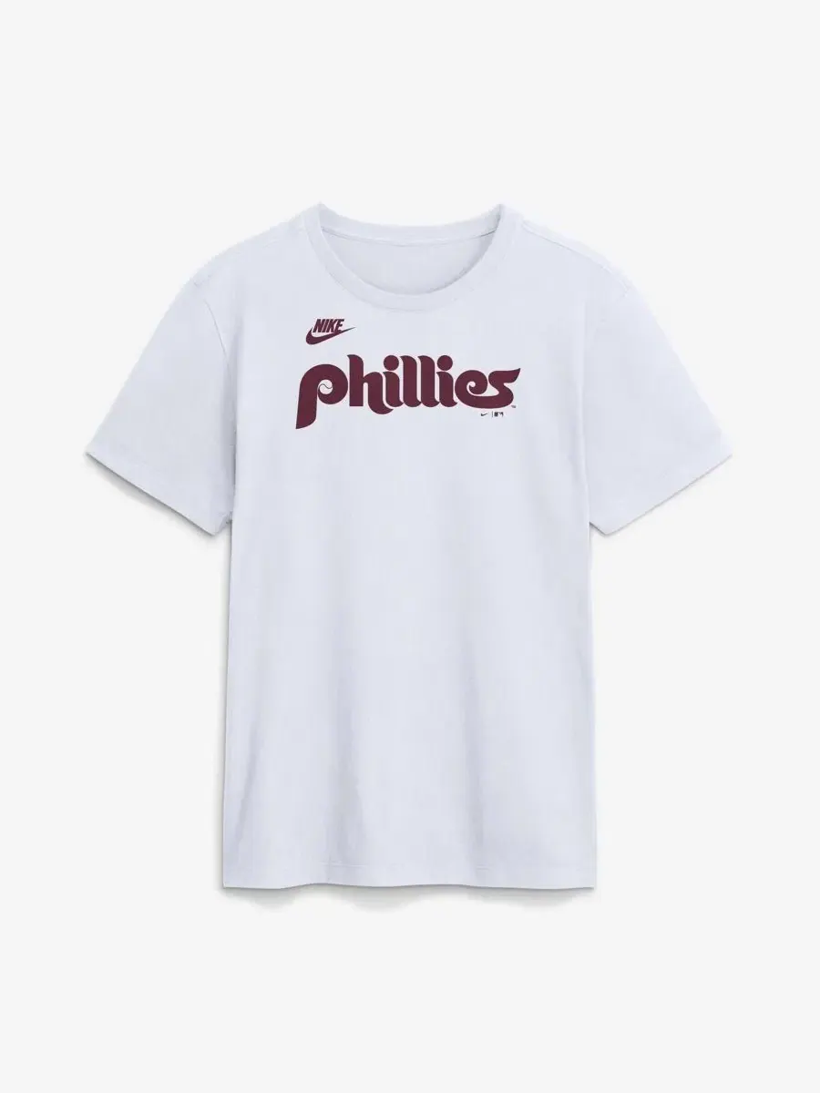 Футболка с винтажным принтом Cooperstown Collection Philadelphia Phillies Nike — изображение 1 из 2, белый