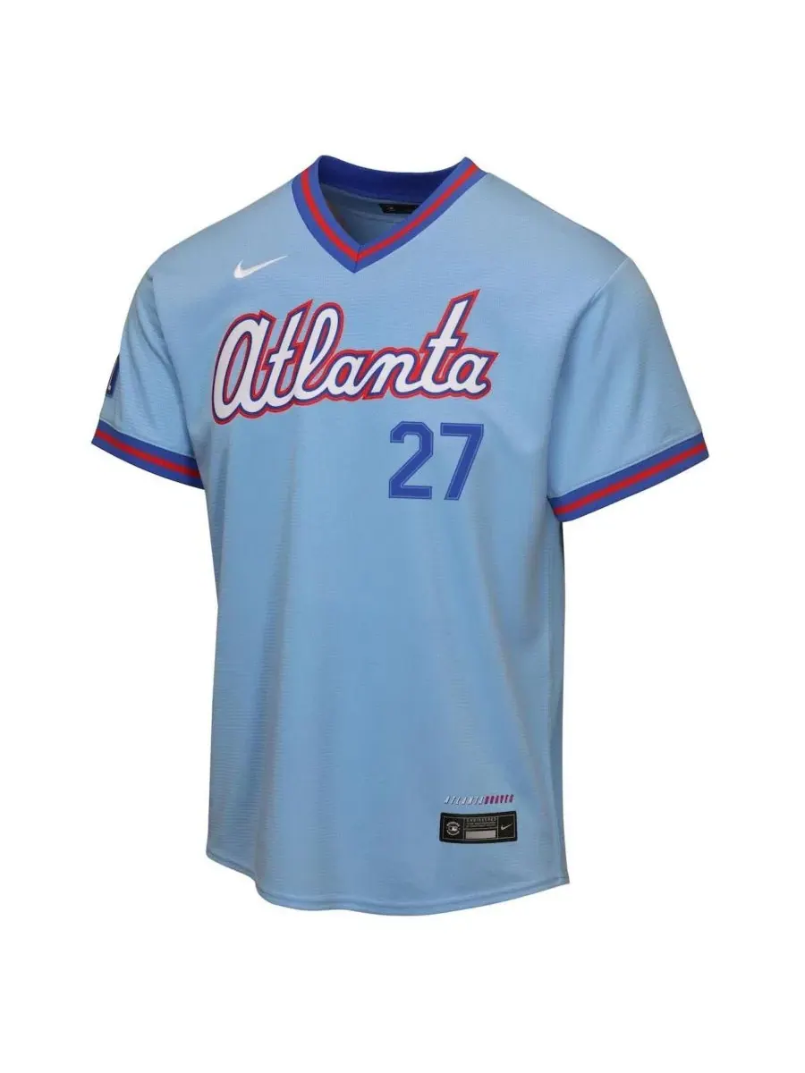 Детская футболка с коротким рукавом Austin Riley Light Blue Atlanta Braves 2026 City Connect — изображение 2 из 3