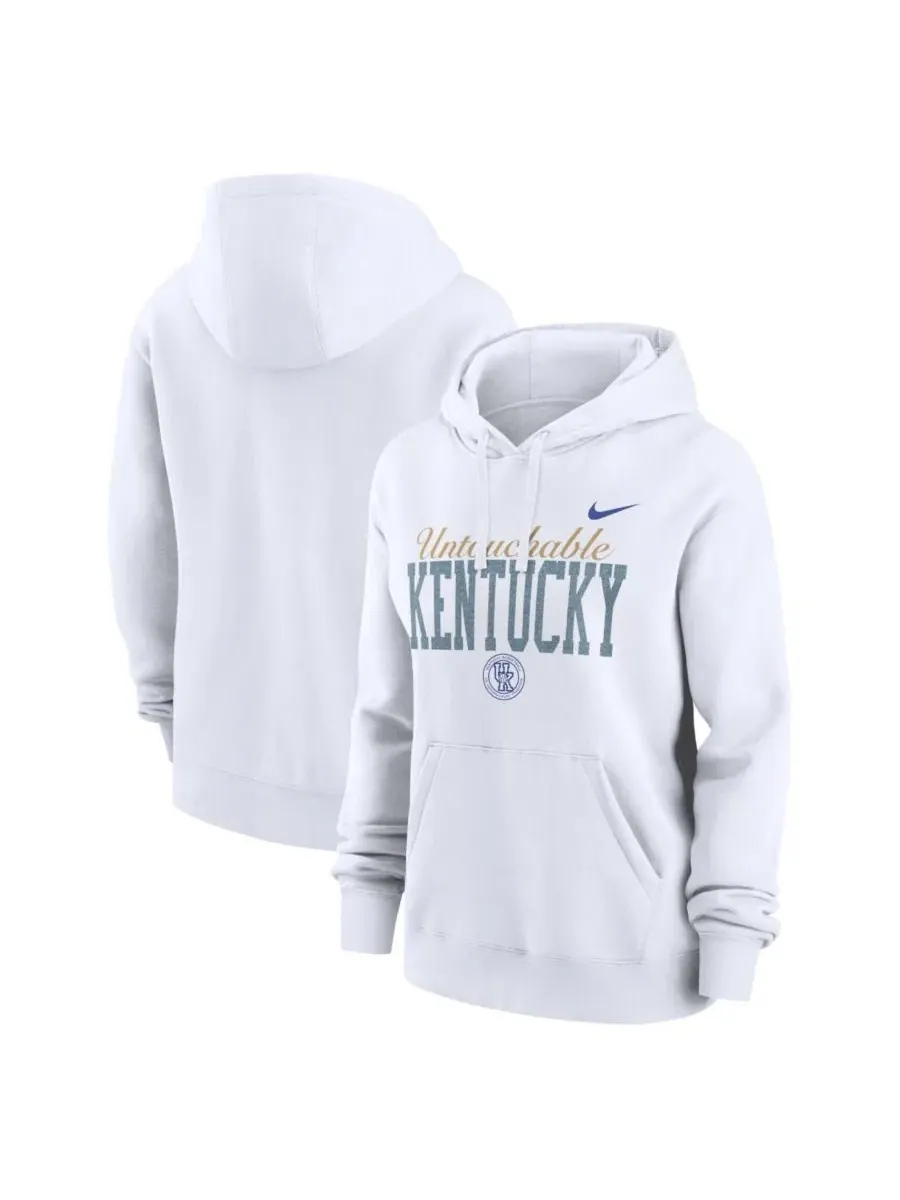 Женский худи из флиса с длинным рукавом Kentucky Wildcats Nike — изображение 1 из 3, белый