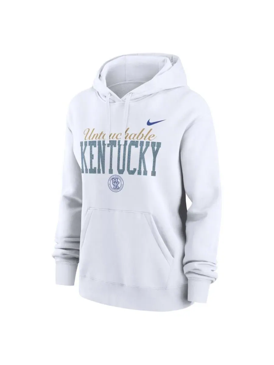 Женский худи из флиса с длинным рукавом Kentucky Wildcats Nike — изображение 2 из 3, белый