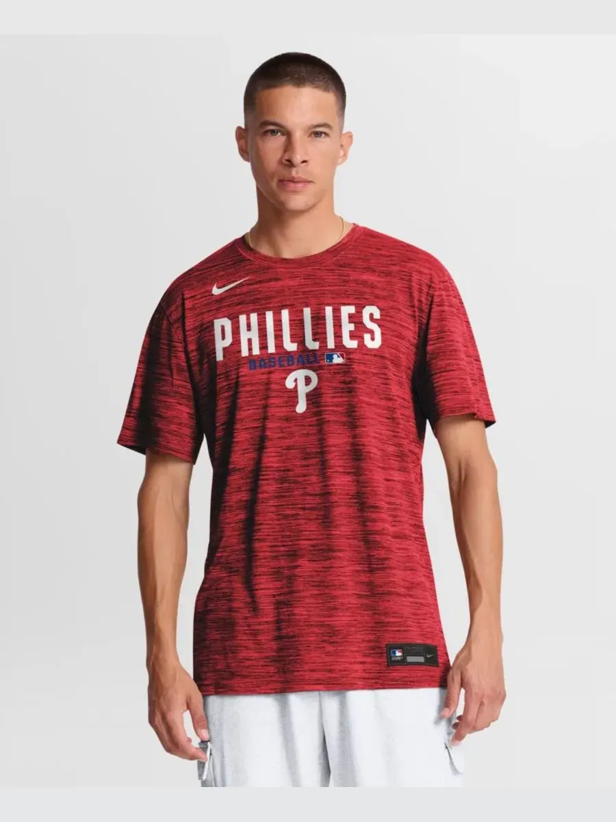 Футболка с коротким рукавом с принтом Philadelphia Phillies Nike — изображение 1 из 4, красный