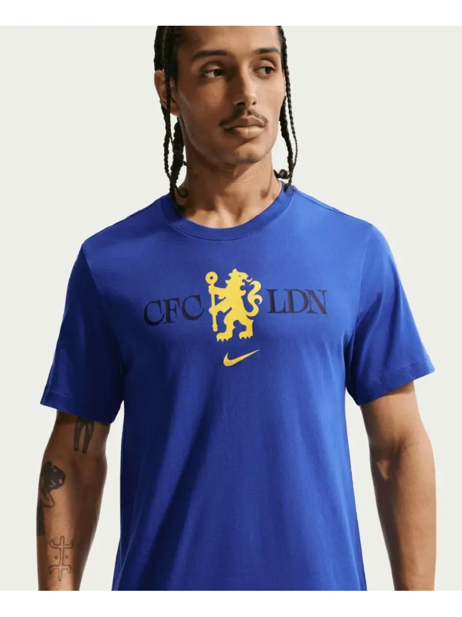 Футболка с принтом Chelsea Crest Nike — изображение 1 из 5, синий
