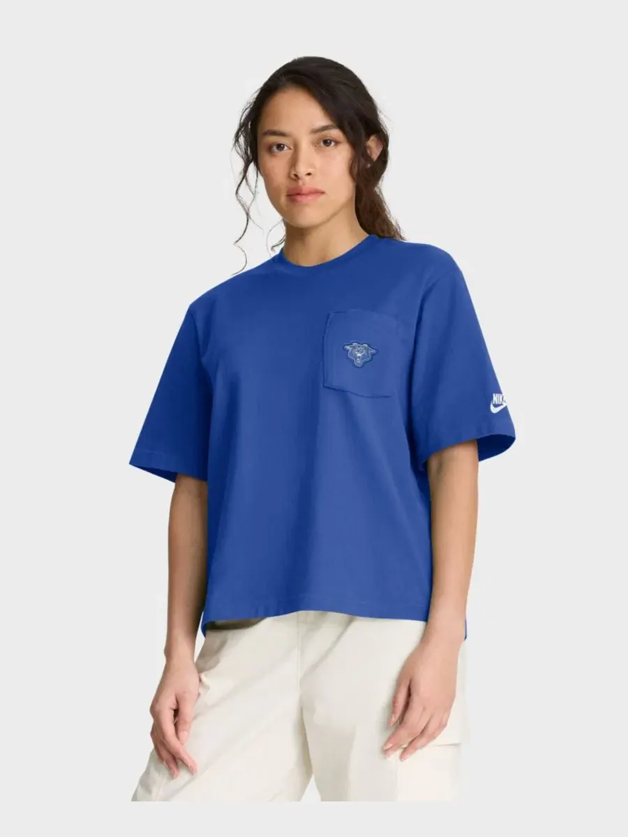 Футболка свободного кроя с нагрудным карманом Legacy Pocket Boxy Nike — изображение 1 из 5, королевский