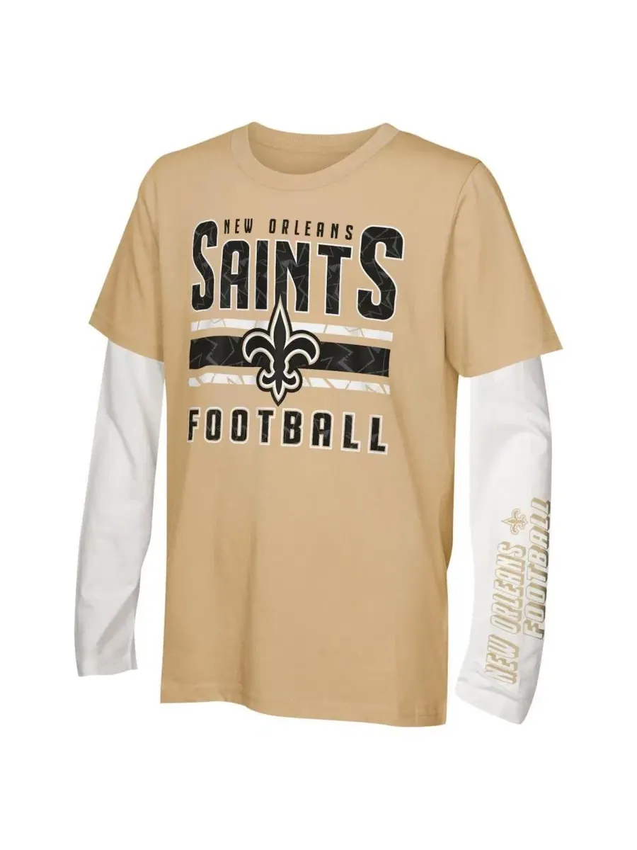 Комплект футболок с принтом New Orleans Saints In the Mix Outerstuff — изображение 1 из 3, нет цвета