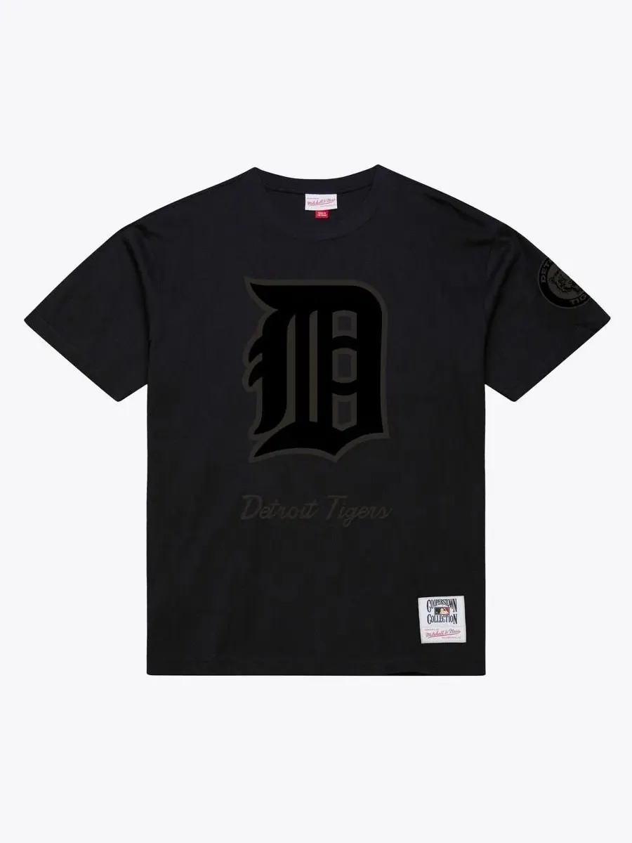 Футболка с длинным рукавом Detroit Tigers Phantom Mitchell & Ness — изображение 1 из 2, черный
