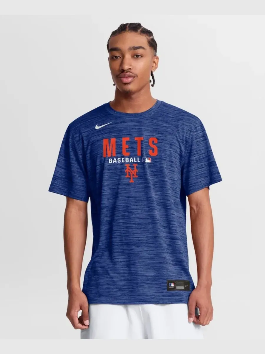 Футболка Nike с принтом New York Mets — изображение 1 из 4, королевский