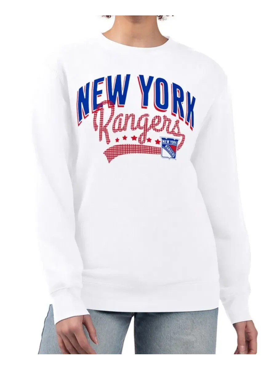Флисовая толстовка с принтом New York Rangers G-III 4Her by Carl Banks — изображение 1 из 2, белый