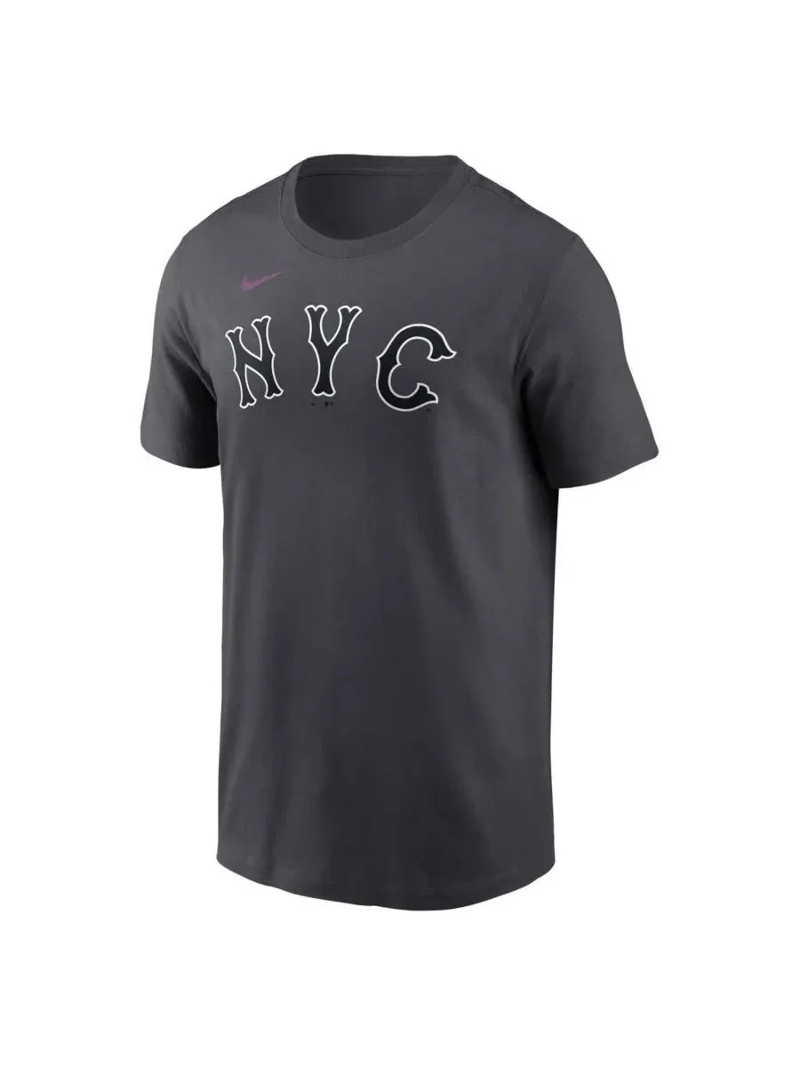Футболка с длинным рукавом Francisco Lindor City Connect Nike — изображение 3 из 3, серый