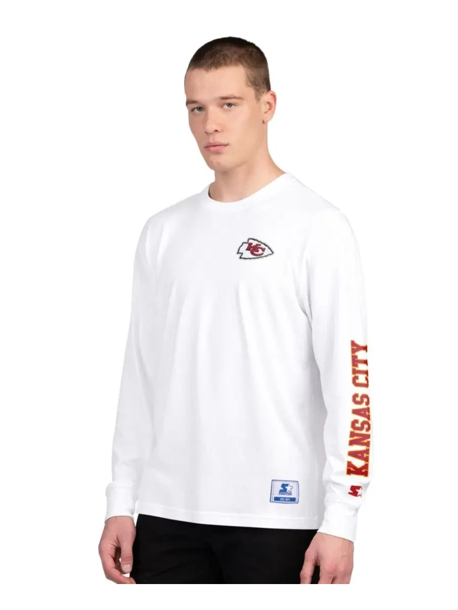 Комплект футболок с длинным и коротким рукавом Kansas City Chiefs Starter — изображение 2 из 5, красный белый