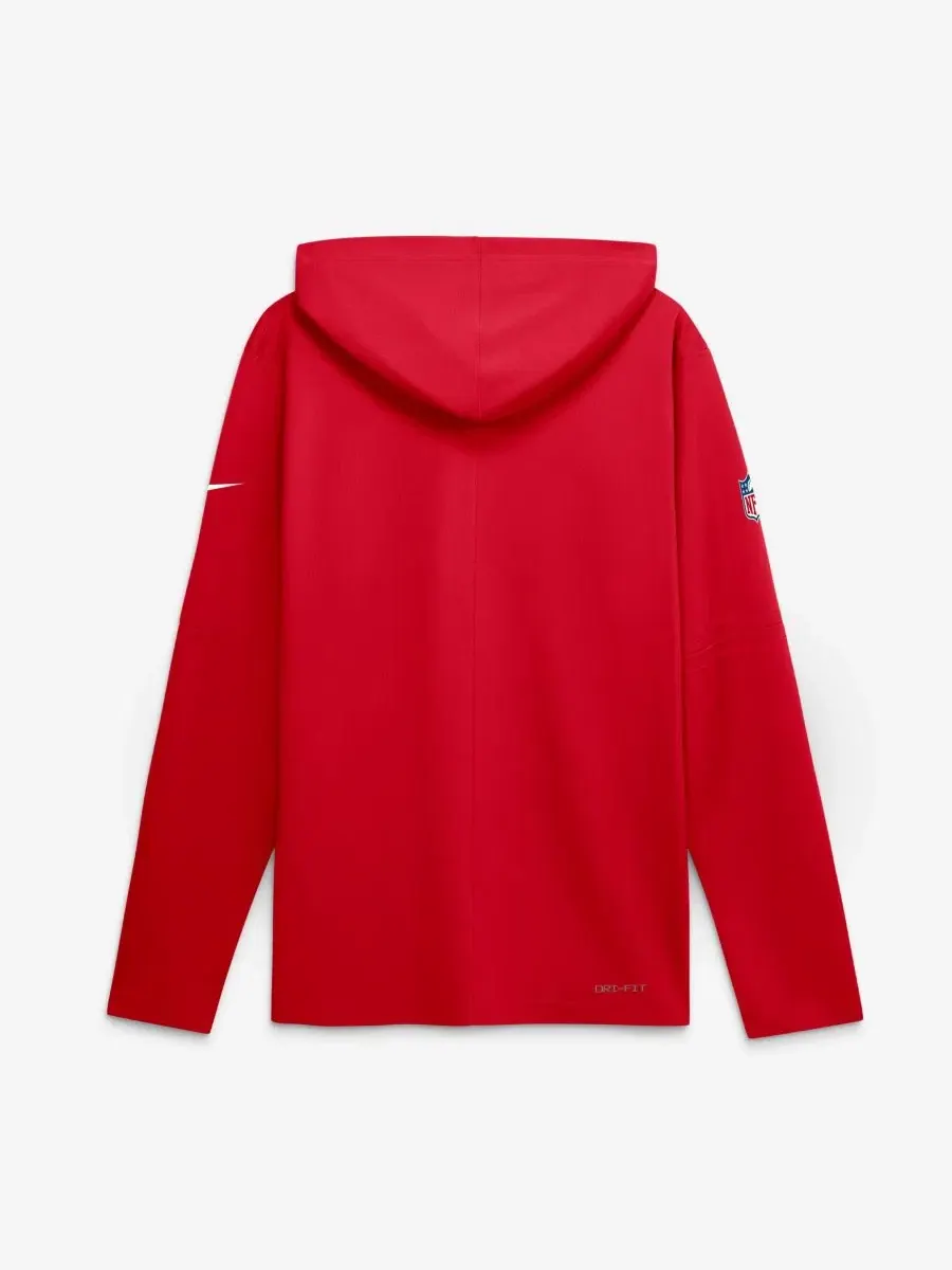 Мужская футболка с капюшоном и длинным рукавом Kansas City Chiefs Dri-FIT Nike — изображение 2 из 2, красный