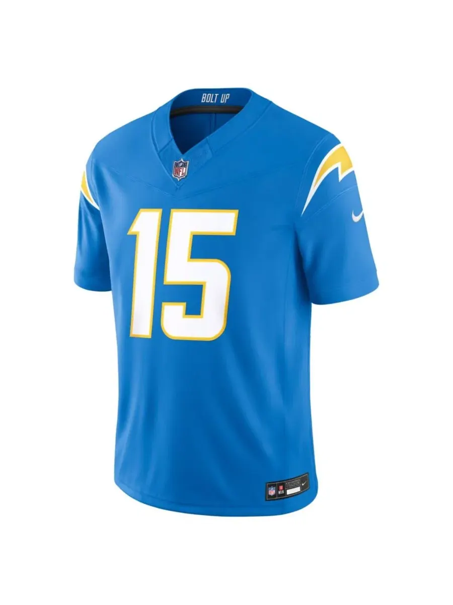 Мужская футболка с принтом Ladd McConkey Vapor F.U.S.E. Stitched Limited Jersey Nike — изображение 3 из 3, синий