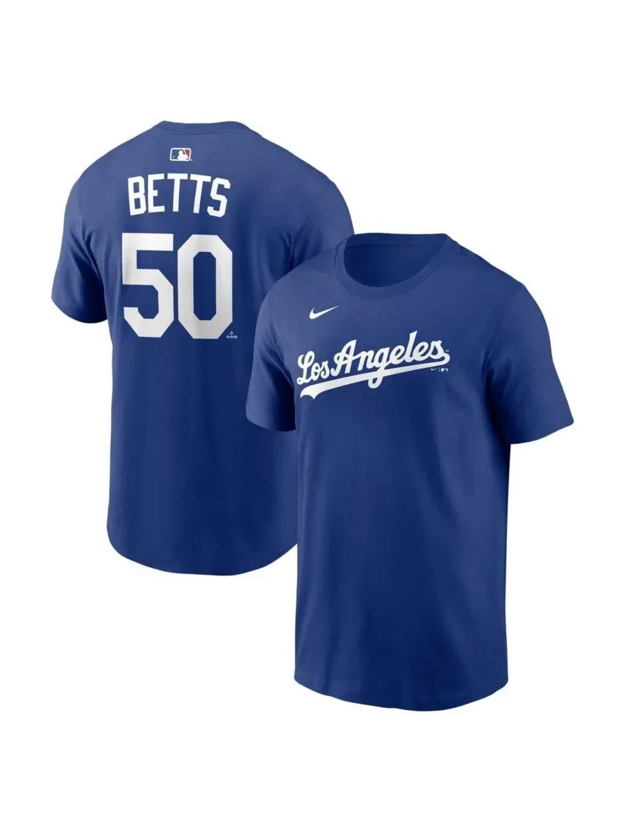 Футболка с принтом Mookie Betts Alternate Nike — изображение 1 из 3, королевский