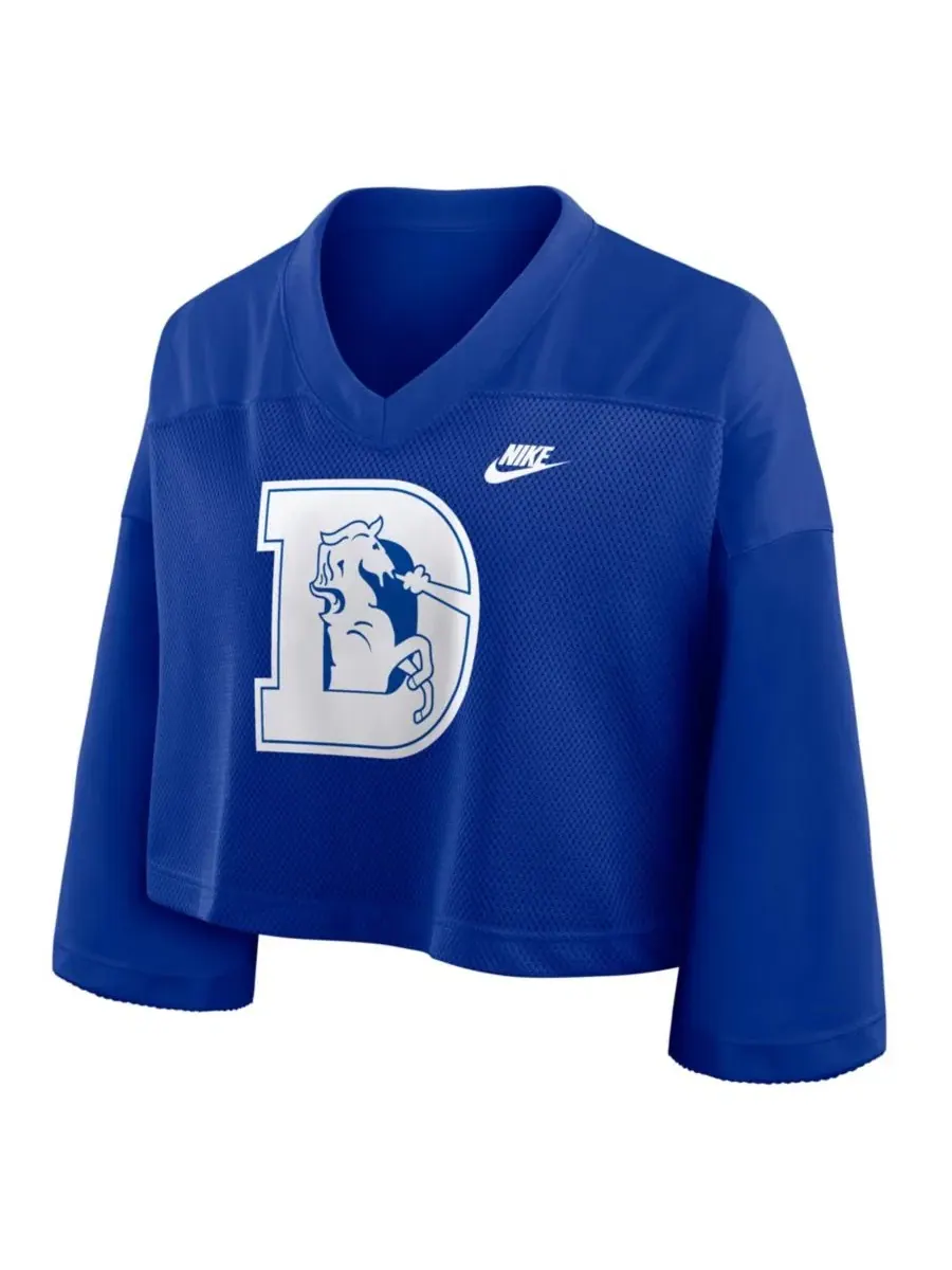 Футболка с принтом Rewind Cropped Mesh Dri-FIT Nike — изображение 3 из 3, королевский