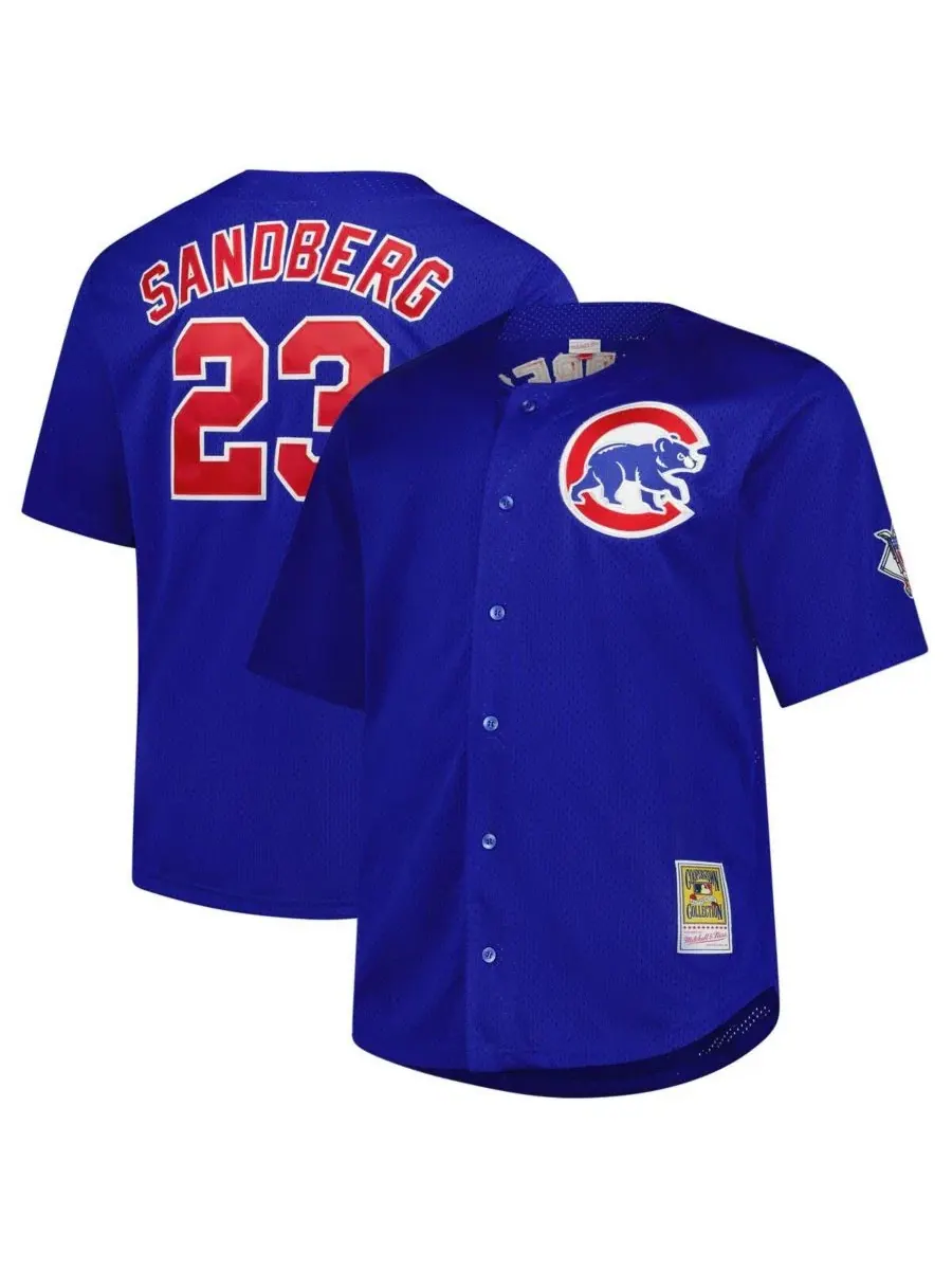 Бейсбольная джерси с длинным рукавом Ryne Sandberg Mitchell & Ness — изображение 1 из 3, королевский