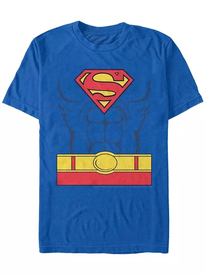 Футболка с коротким рукавом для мужчин DC Superman Costume Fifth Sun — изображение 1 из 1