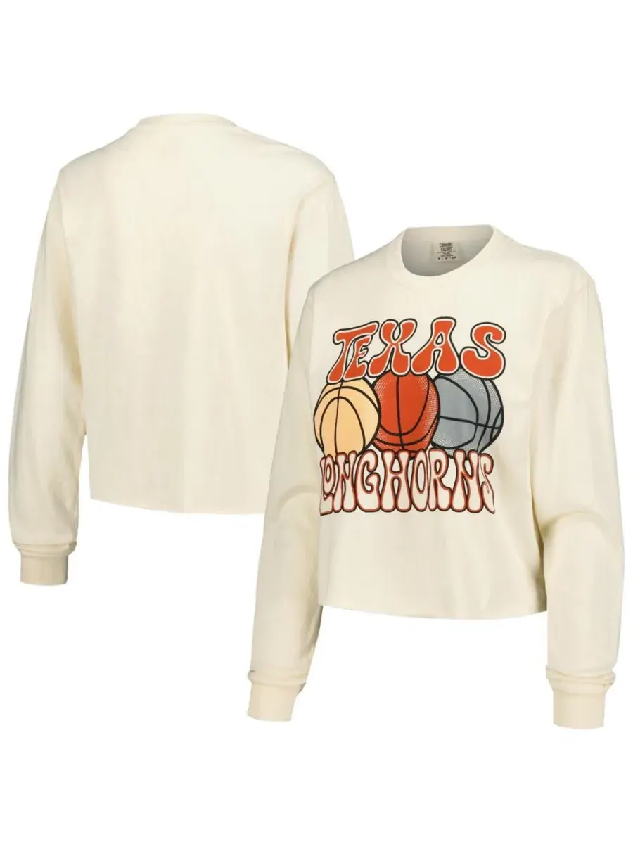 Женская футболка-лонгслив с принтом Texas Longhorns, Comfort Colors Image One — изображение 1 из 3, прозрачный