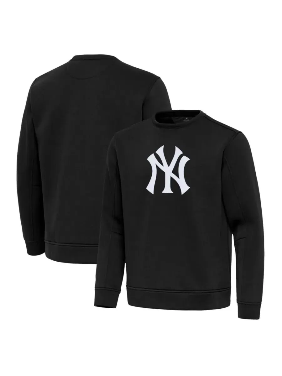 Легкий свитшот с длинным рукавом New York Yankees Relevant Lightweight Pullover Antigua — изображение 1 из 3, черный