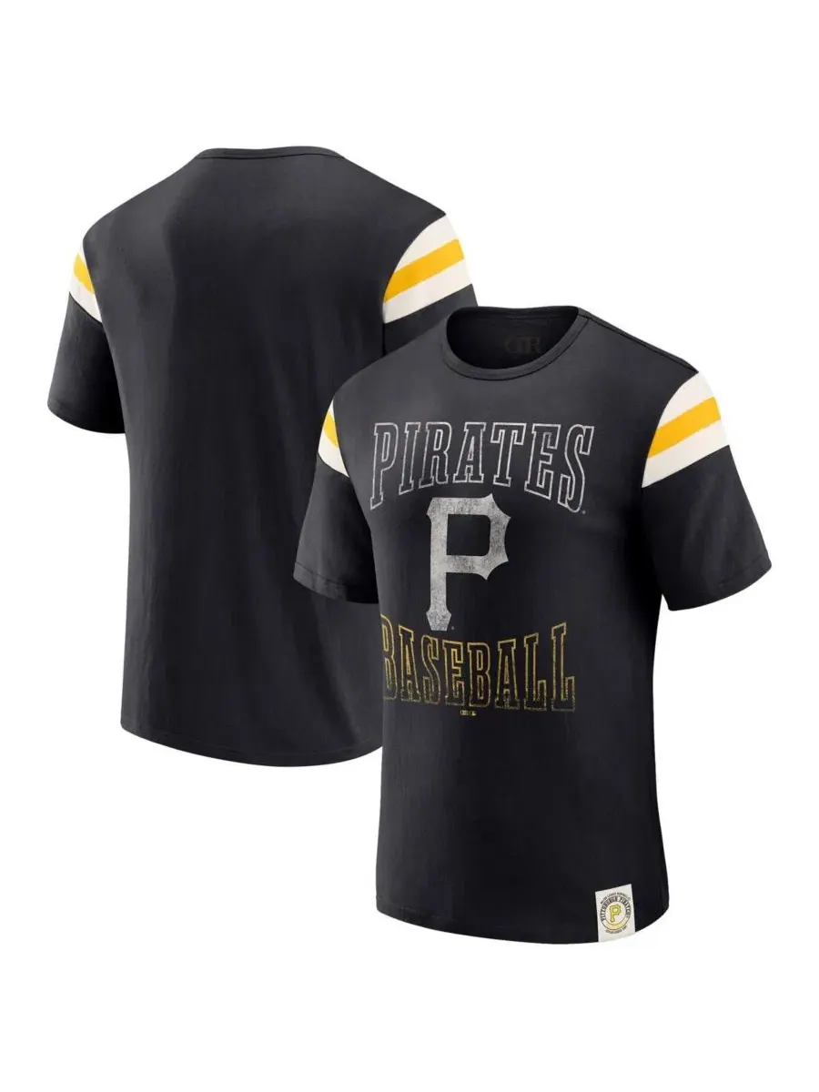 Футболка с винтажным принтом Pittsburgh Pirates Darius Rucker Collection Fanatics — изображение 1 из 4, черный