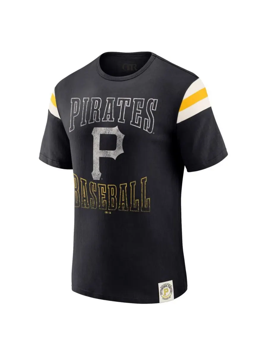 Футболка с винтажным принтом Pittsburgh Pirates Darius Rucker Collection Fanatics — изображение 2 из 4, черный