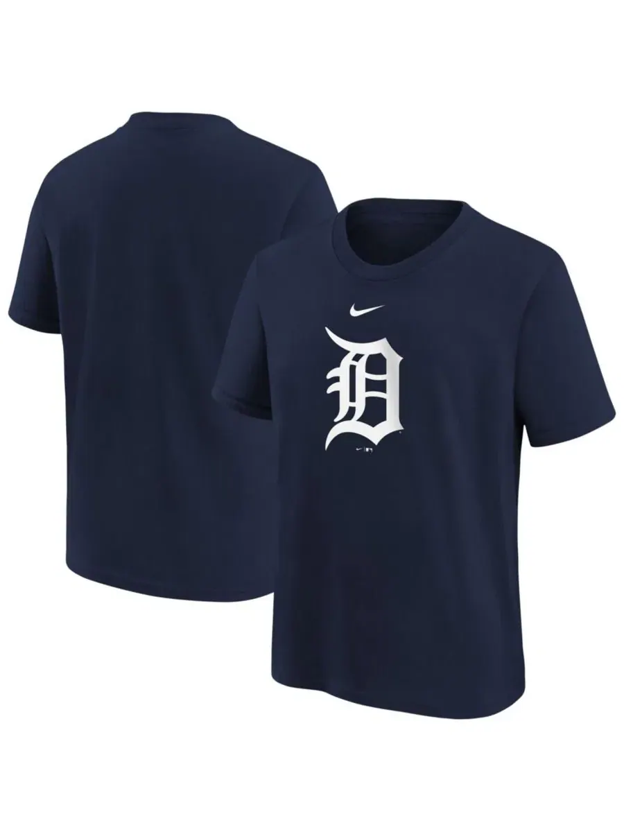 Футболка с принтом Detroit Tigers Nike — изображение 1 из 3, темно-синий