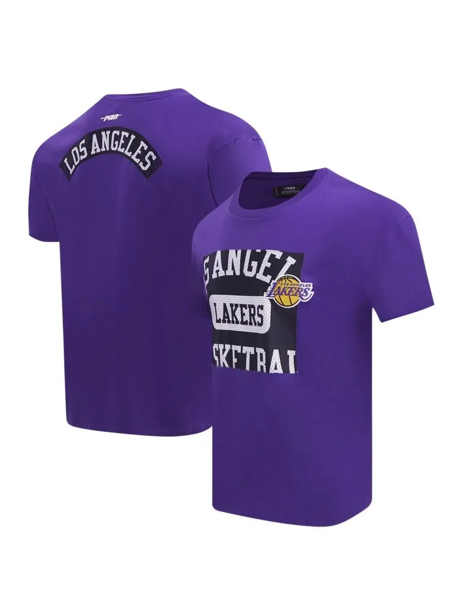 Мужская футболка с принтом Los Angeles Lakers Made To Play Drop Shoulder Pro Standard — изображение 1 из 4, фиолетовый