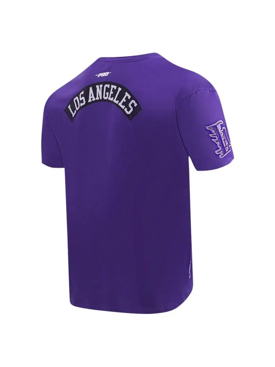 Мужская футболка с принтом Los Angeles Lakers Made To Play Drop Shoulder Pro Standard — изображение 3 из 4, фиолетовый