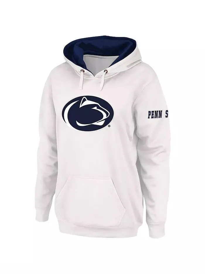 Женская белая толстовка с капюшоном Penn State Nittany Lions Team Big Logo Stadium Athletic — изображение 2 из 4