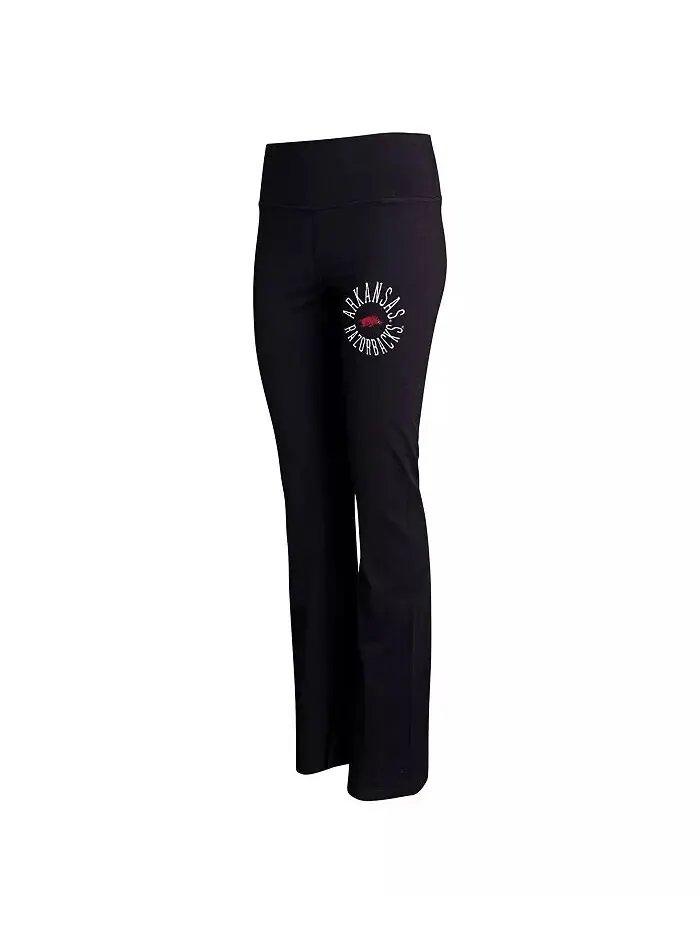 Женские черные расклешенные леггинсы Arkansas Razorbacks Enclave Tri-Blend Concepts Sport — изображение 1 из 1