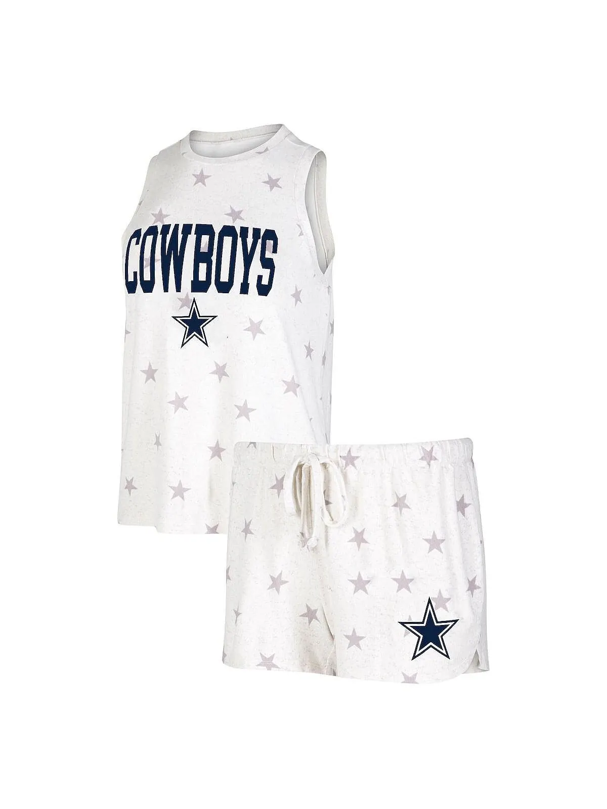 Женский кремовый комплект из майки и шорт Dallas Cowboys Agenda Concepts Sport — изображение 1 из 1, бежевый