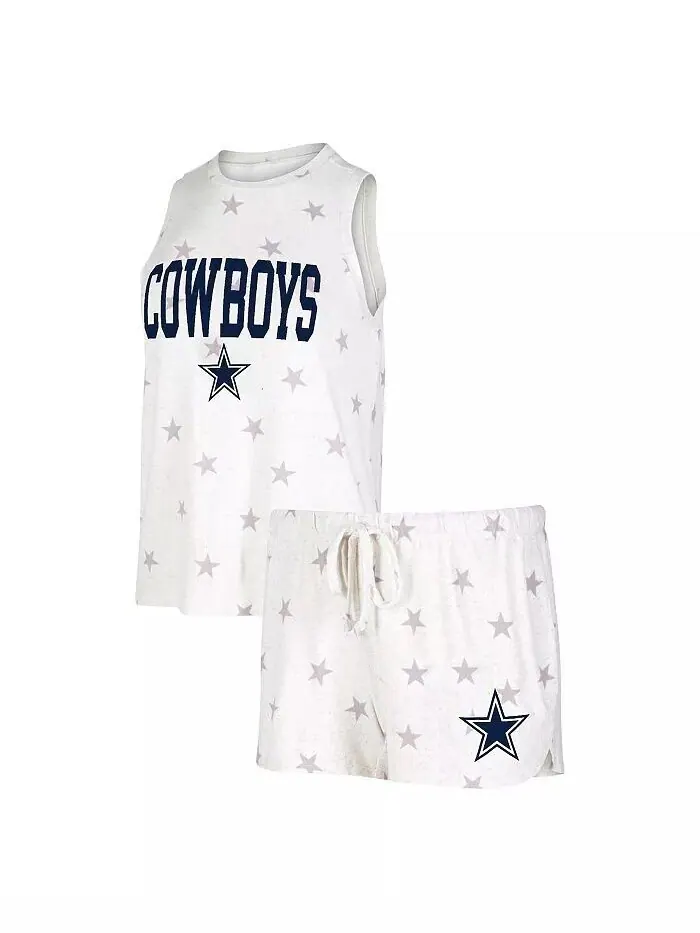 Женский кремовый комплект из майки и шорт Dallas Cowboys Agenda Concepts Sport — изображение 1 из 1