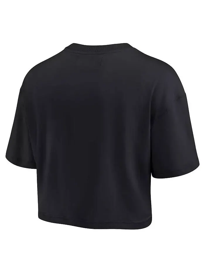 Женская черная укороченная футболка Alabama Crimson Tide Super Soft Boxy Fanatics Signature — изображение 2 из 3