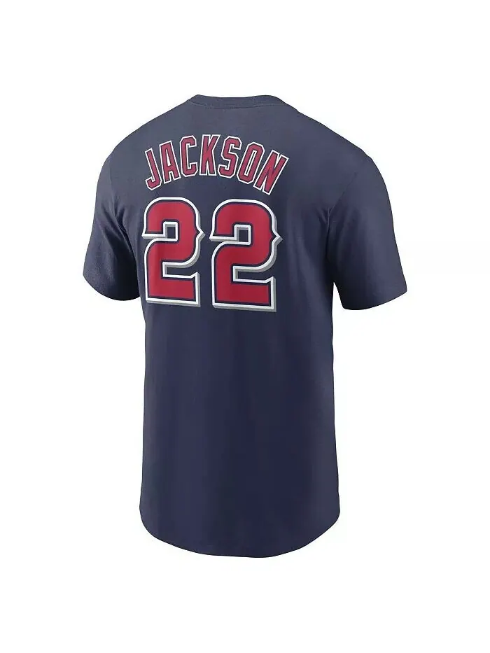 Мужская футболка Bo Jackson Navy California Angels Cooperstown Collection с именем и номером Nike — изображение 2 из 3