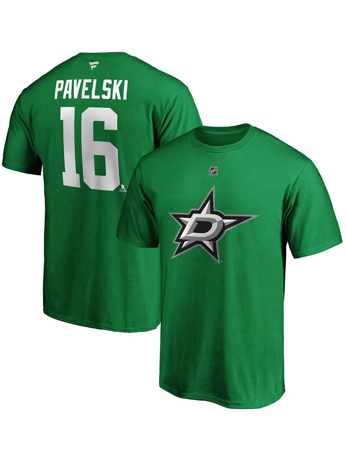 Мужская футболка joe pavelski kelly green dallas stars player с подлинным именем и номером стека — изображение 1 из 3