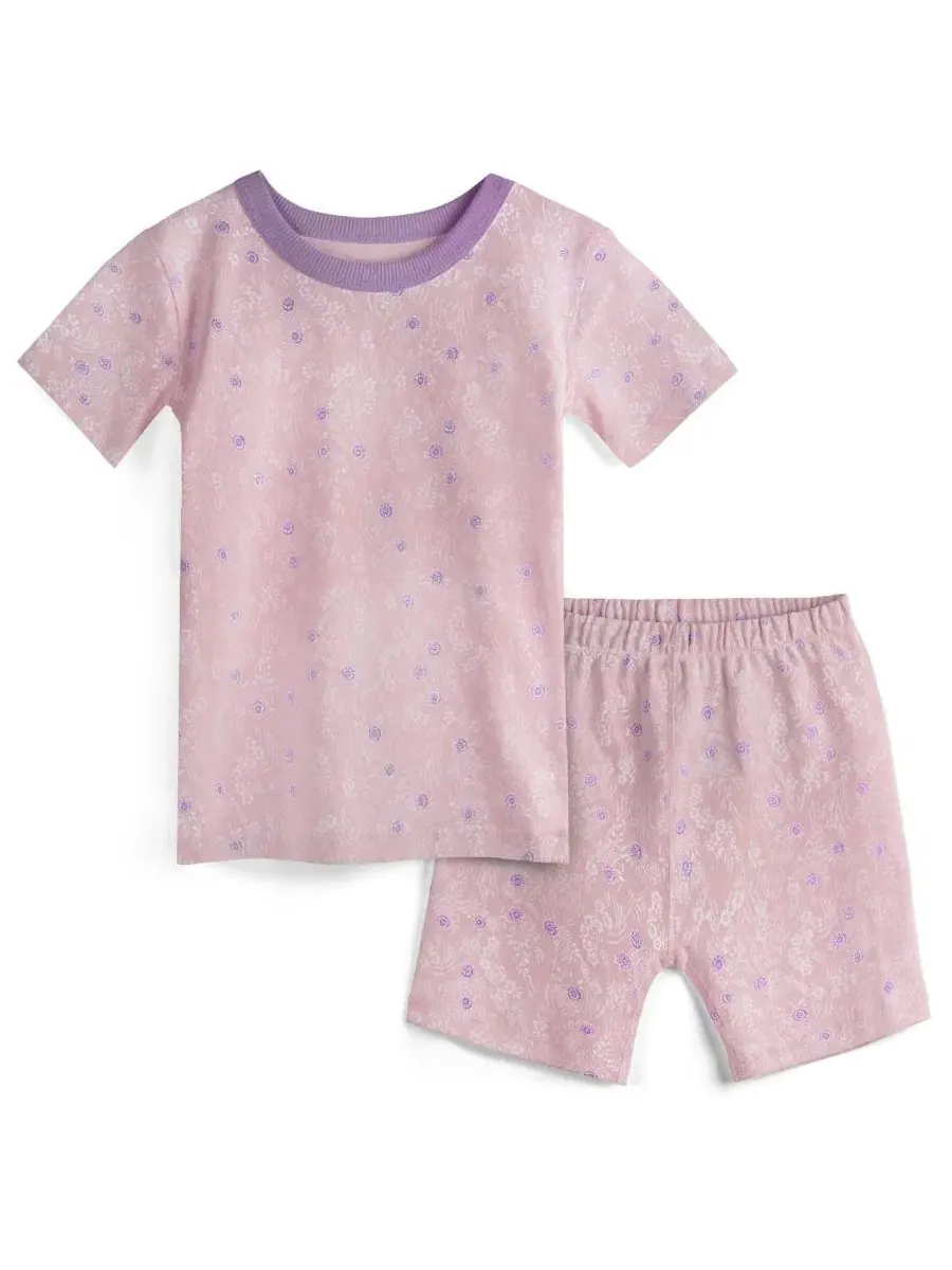 Комплект пижам из органического хлопка с принтом Mightly, Blush Meadow