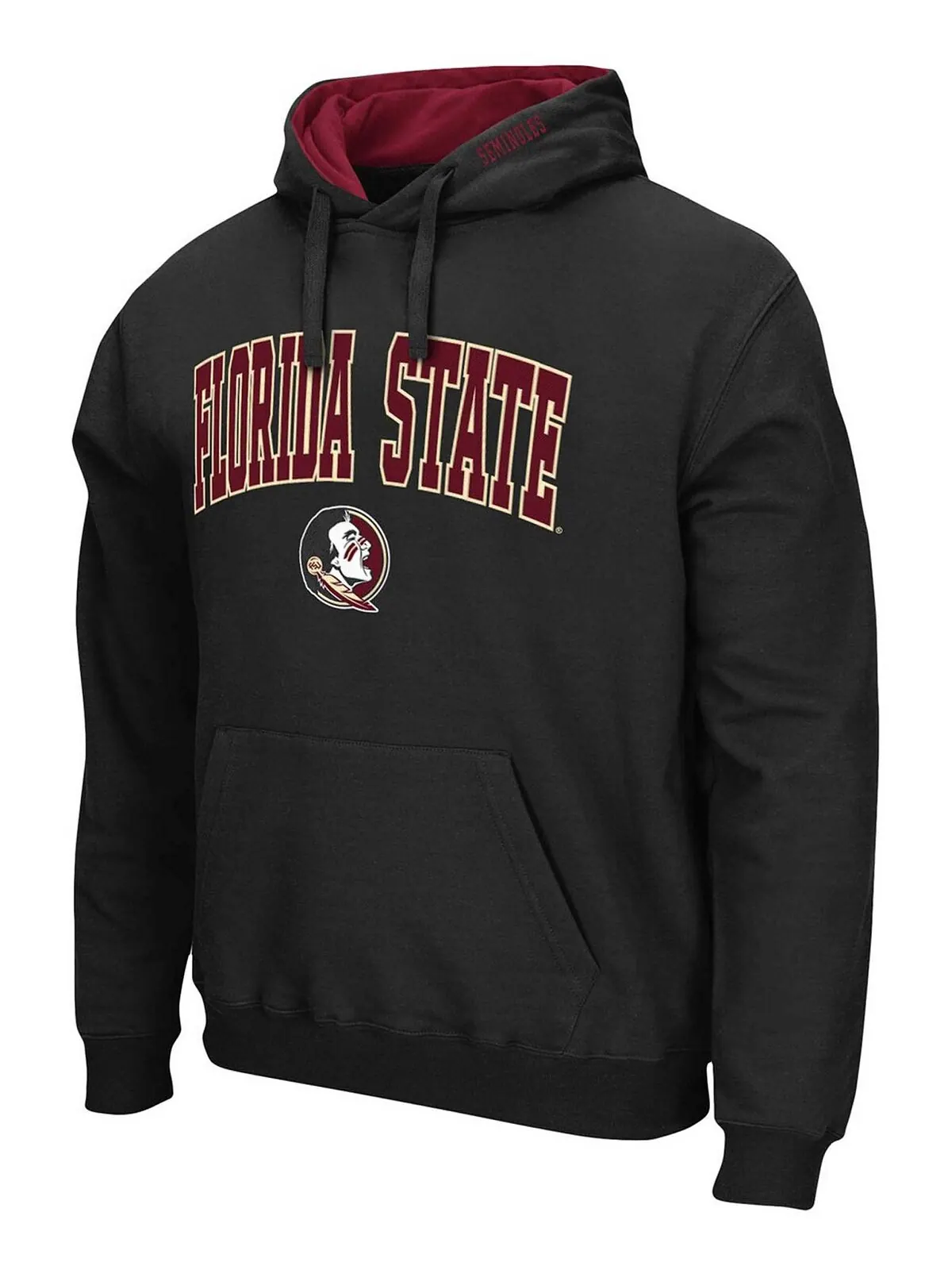 Мужской черный пуловер с капюшоном Florida State Seminoles Arch Logo 3.0 Colosseum — изображение 2 из 3