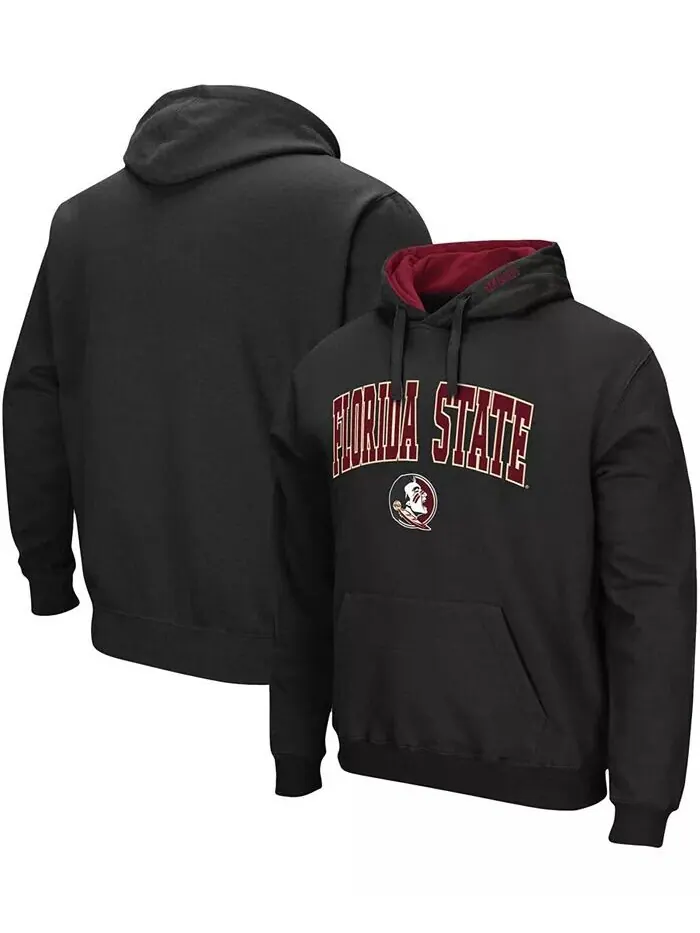Мужская черная толстовка с капюшоном Florida State Seminoles Arch Logo 3.0 Colosseum — изображение 1 из 3