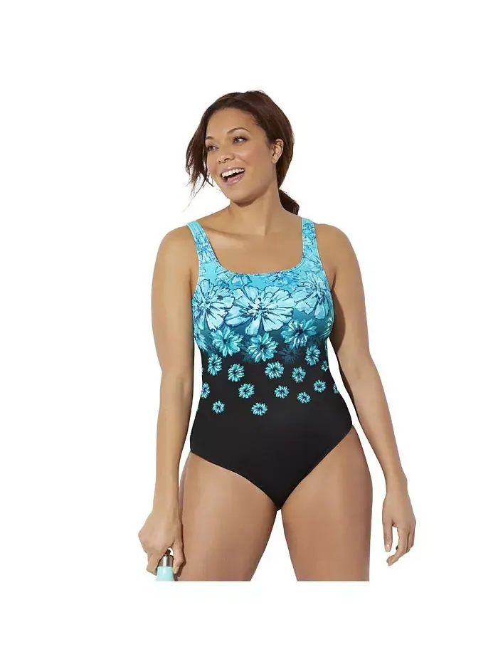 Женский хлорстойкий слитный купальник Tank One Piece Swimsuit Swimsuits for All — изображение 1 из 2