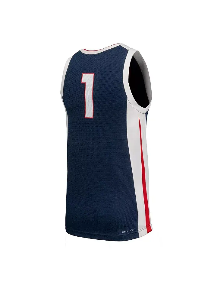Мужская темно-синяя баскетбольная майка Gonzaga Bulldogs Replica Nike — изображение 3 из 3