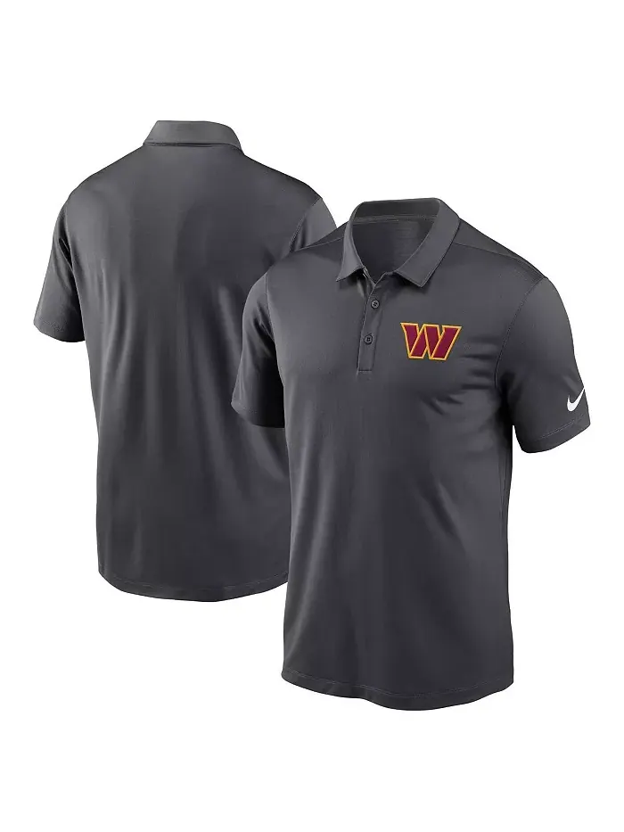 Мужская поло Franchise Performance Washington Commanders в цвете антрацит Nike — изображение 1 из 3