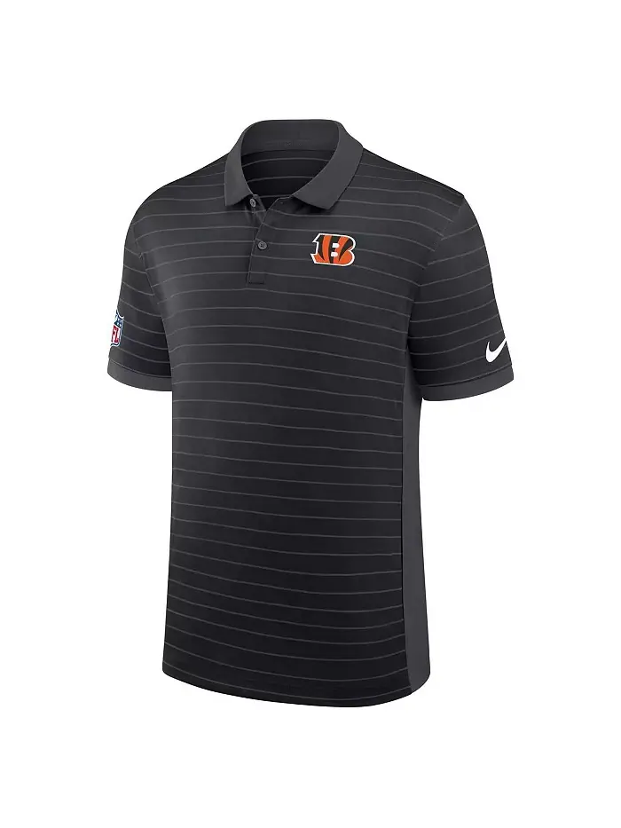 Мужская черная поло Cincinnati Bengals Sideline Victory Stripe Performance Nike — изображение 3 из 3