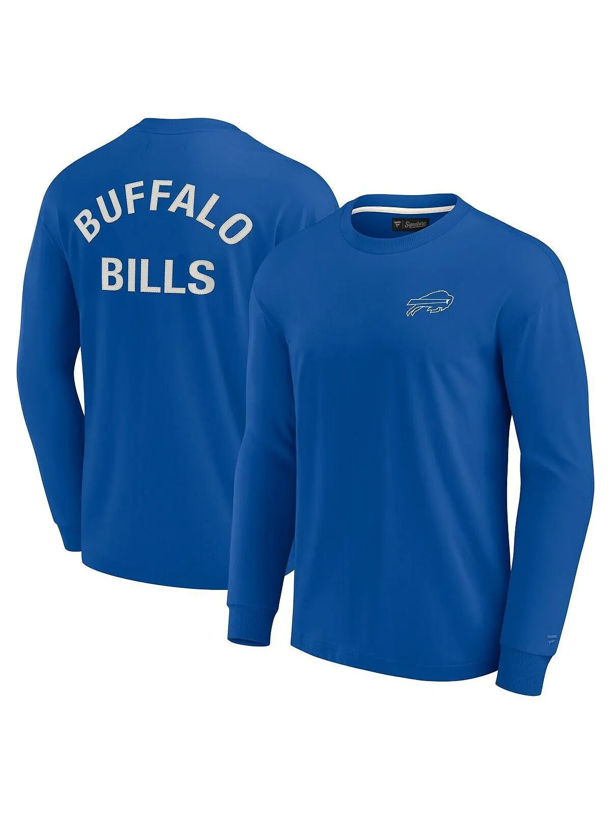 Супермягкая футболка с длинными рукавами Royal Buffalo Bills для мужчин и женщин Fanatics Signature — изображение 1 из 3