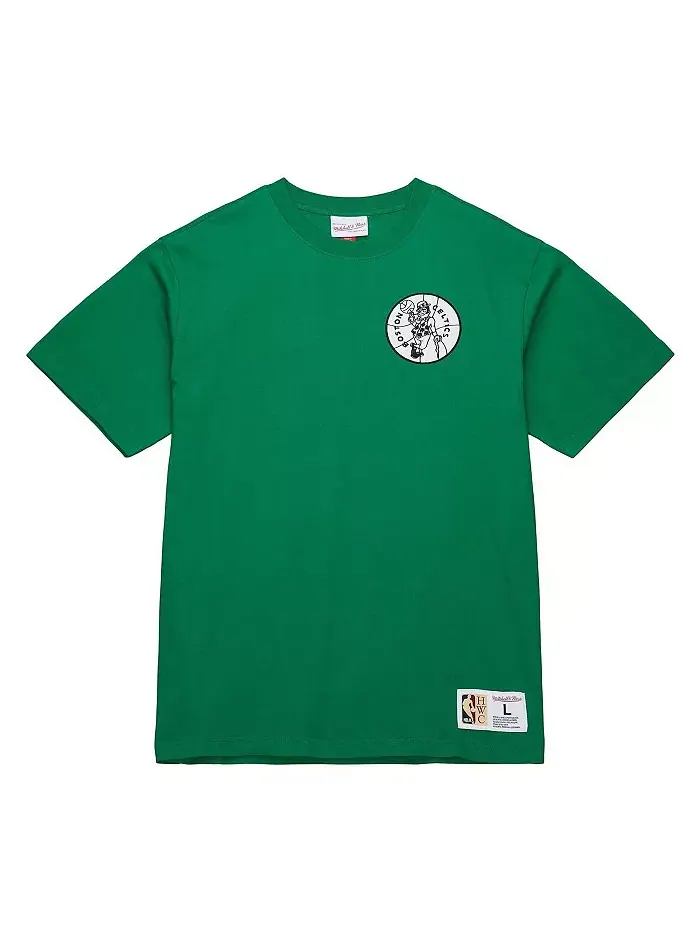 Мужская футболка Larry Kelly Green Boston Celtics Hardwood Classics NBA Legends Mitchell & Ness — изображение 3 из 3