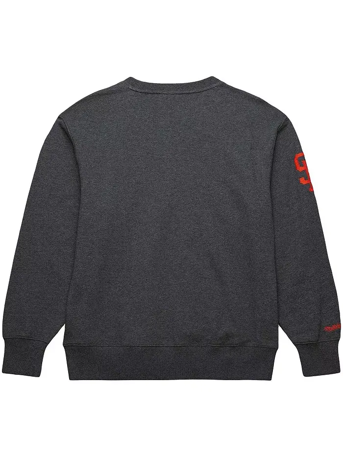 Мужская флисовая толстовка с капюшоном Willie Mays Heather Charcoal из коллекции Legends Collection — изображение 3 из 3