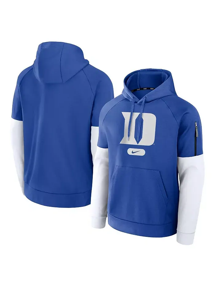Мужская производительная толстовка с капюшоном и регланными рукавами Royal Duke Blue Devils Fitness — изображение 1 из 3