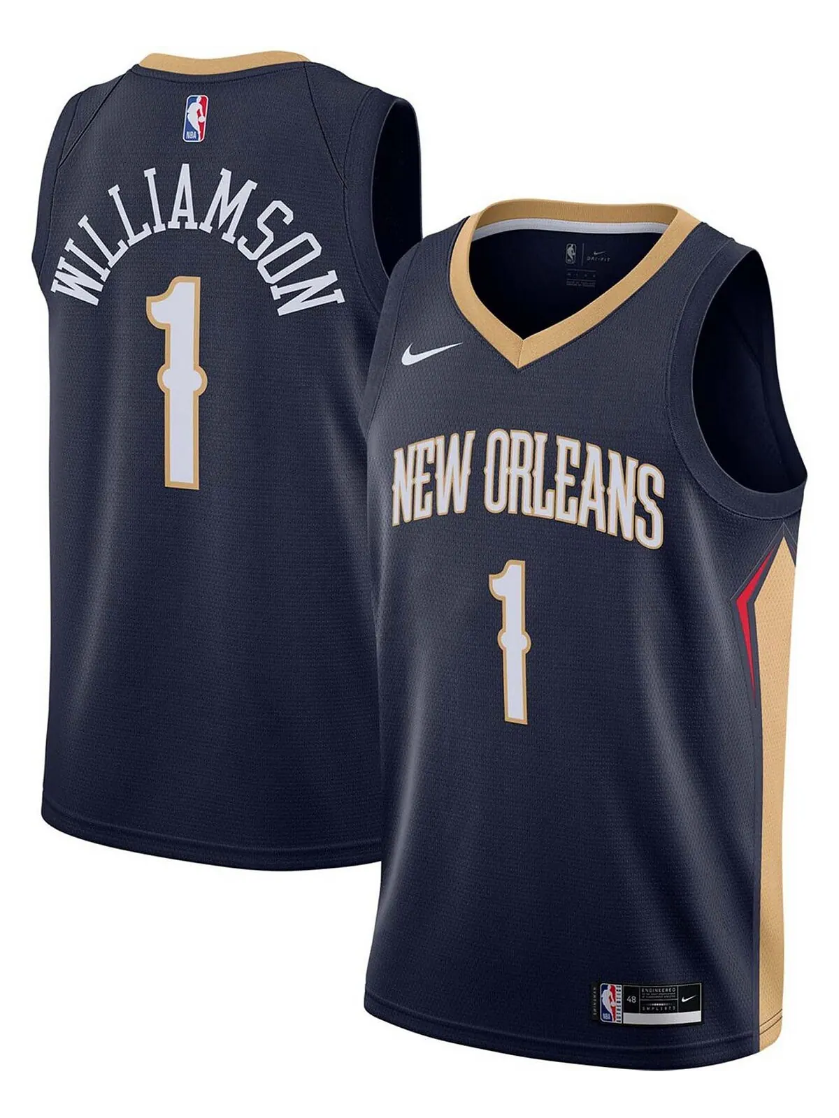 Мужская майка Zion Williamson New Orleans Pelicans 2020/21 Swingman — Icon Edition Nike — изображение 1 из 3, темно-синий