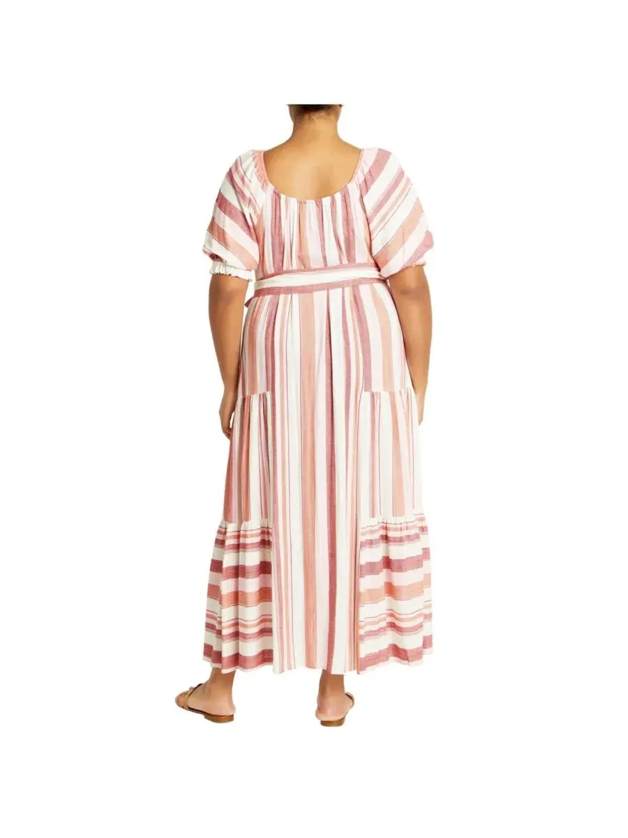 Платье макси с принтом Jemima CITY CHIC, Cosmos Stripe — изображение 2 из 3