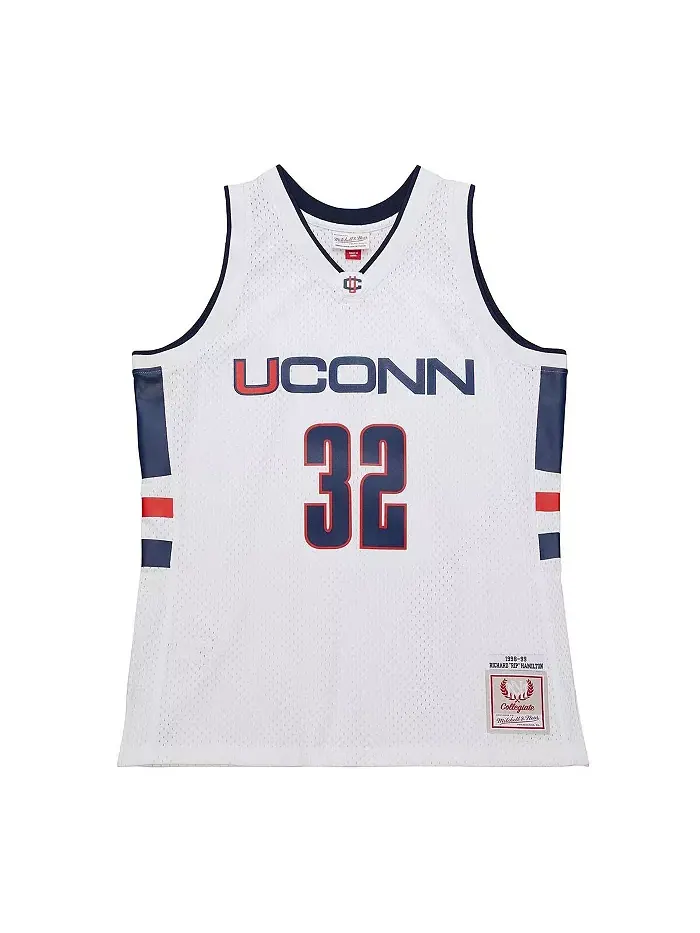 Мужская белая майка Richard Hamilton UConn Huskies 1998/99 Mitchell & Ness — изображение 5 из 5