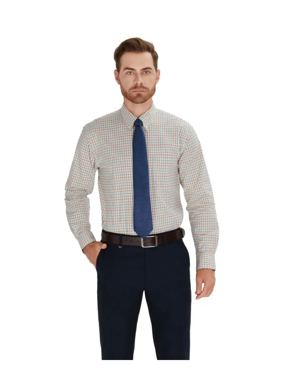 Мужская рубашка в клетку Harrington с длинным рукавом Club Room, Storm Meadowland — изображение 1 из 8